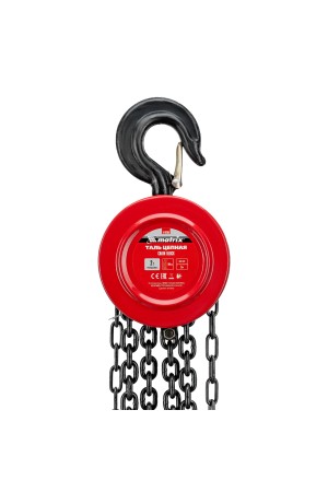Таль цепная, 2 т, H подъема 2.5 м, расстояние между крюками 380 мм Matrix