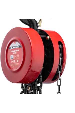 Таль цепная, 5 т, H подъема 3 м, расстояние между крюками 600 мм Matrix