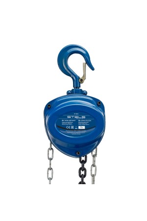 Таль цепная, 1 т, h подъема 2.5 м, расстояние между крюками 350 мм Stels