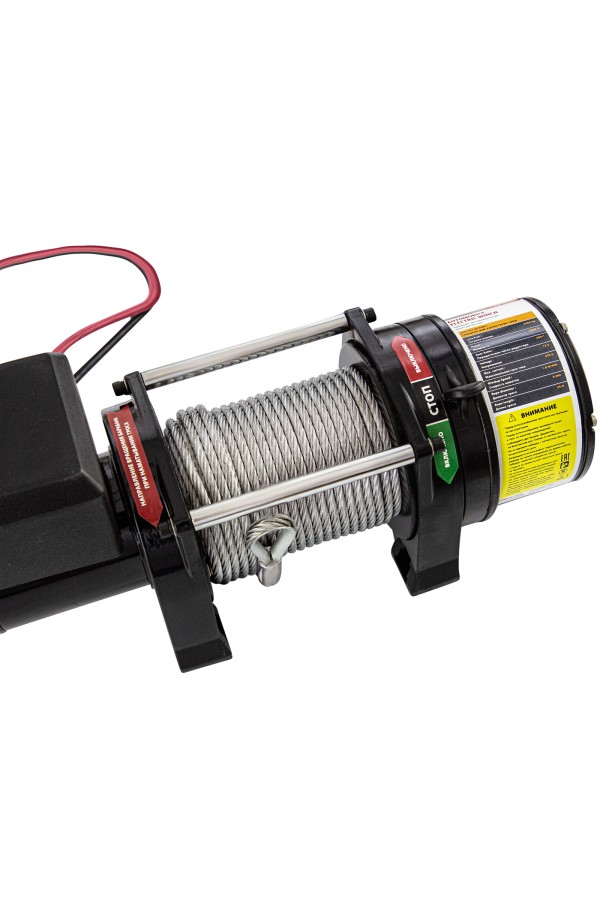 Лебедка автомобильная электрическая LB-2000, 2.2 т, 3.2 кВт, 12 В Denzel