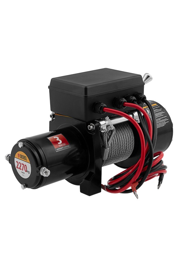 Лебедка автомобильная электрическая LB-2200, 2.2 т, 3.3 кВт, 12 В Denzel