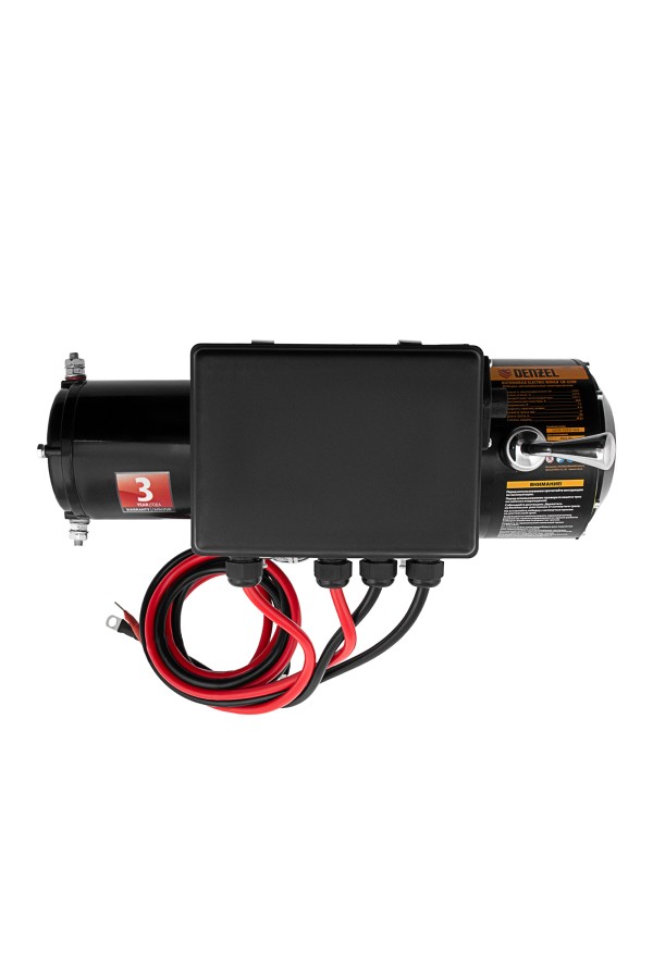 Лебедка автомобильная электрическая LB-2200, 2.2 т, 3.3 кВт, 12 В Denzel