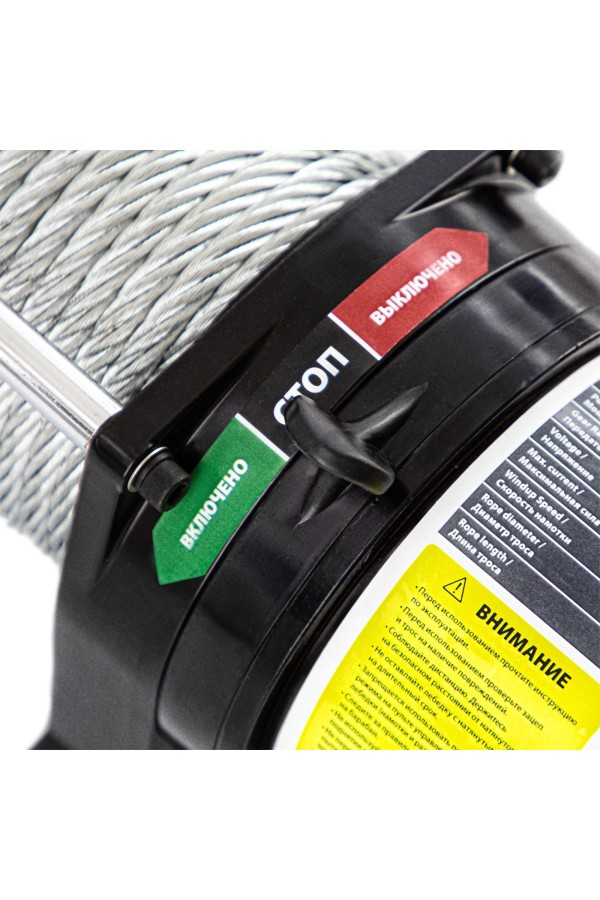 Лебедка автомобильная электрическая LB-3000.3.6 т, 3.4 кВт, 12 В Denzel