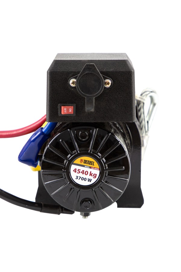 Лебедка автомобильная электрическая LB-4000, 4.5 т, 3.7 кВт, 12 В Denzel