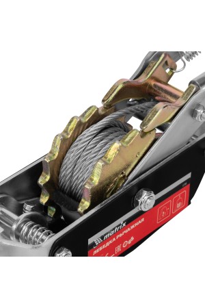 Лебедка рычажная, тяга 2 т, подъем 0.8 т, двойное храповое колесо Matrix