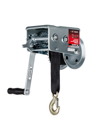 Лебедка шестеренчатая, тяга 0.8 т, ленточная Matrix