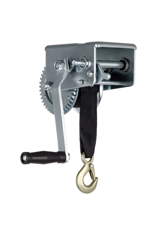 Лебедка шестеренчатая, тяга 0.8 т, ленточная Matrix