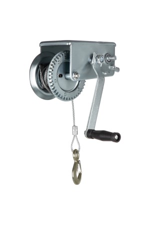 Лебедка шестеренчатая, тяга 0.8 т, тросовая Matrix