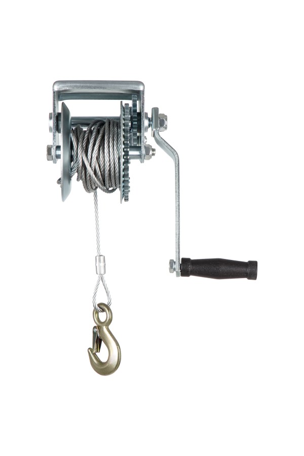 Лебедка шестеренчатая, тяга 0.8 т, тросовая Matrix