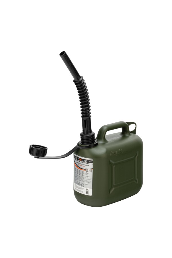 Канистра для ГСМ вертикальная 5 л, пластиковая, усиленная Stels