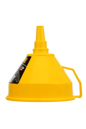 Воронка пластиковая 160 мм с металлическим ситом, непроливайкой и гибким наконечником Denzel