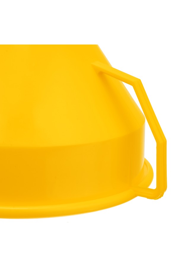 Воронка пластиковая 160 мм с металлическим ситом, непроливайкой и гибким наконечником Denzel