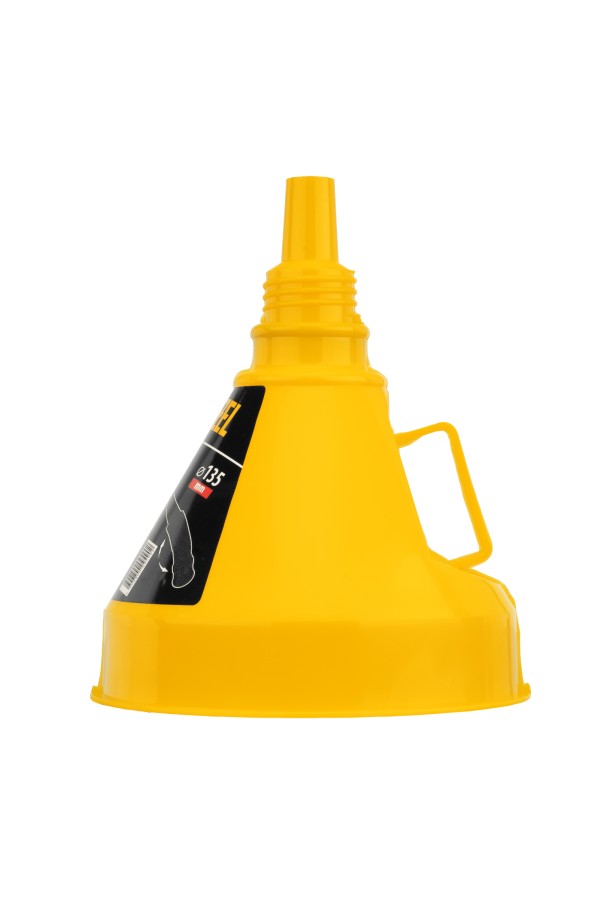 Воронка пластиковая 135 мм с металлическим ситом и гибким наконечником Denzel