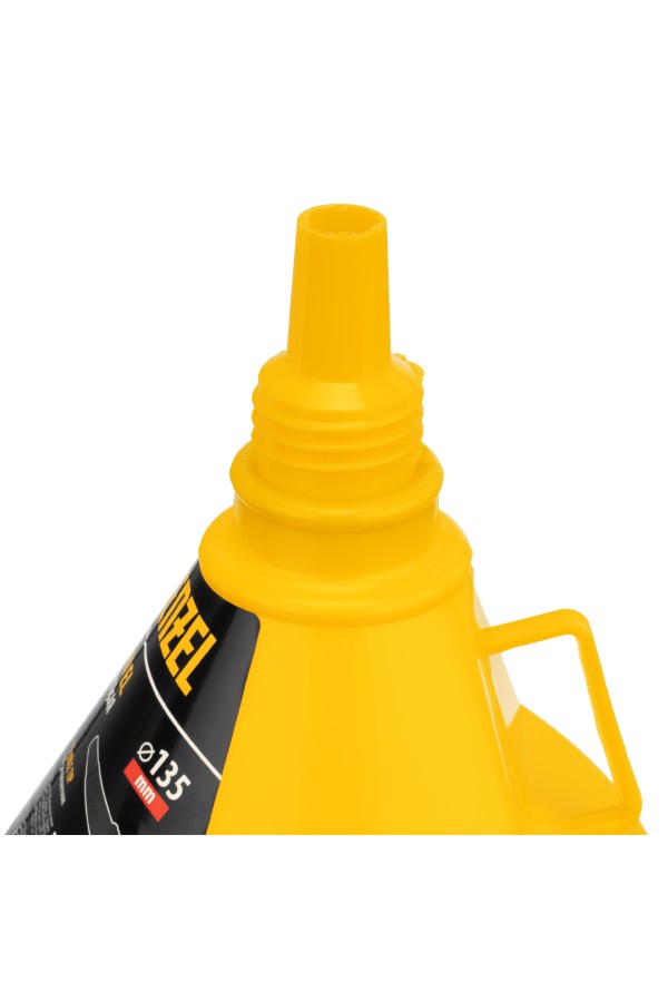 Воронка пластиковая 135 мм с металлическим ситом и гибким наконечником Denzel