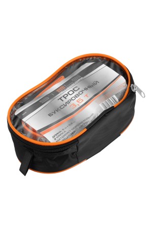 Трос буксировочный 3.5 т, 5 м, 2 крюка, сумка на молнии Россия Stels