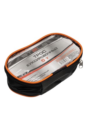 Трос буксировочный 5 т, 5 м, 2 крюка, сумка на молнии Россия Stels