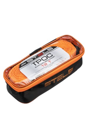 Трос буксировочный 12 т, 5 м, 2 петли, сумка на молнии Россия Stels