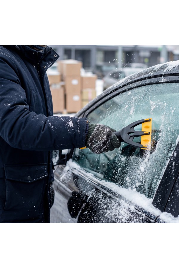 Скребок для удаления льда, мягкая рукоятка Denzel