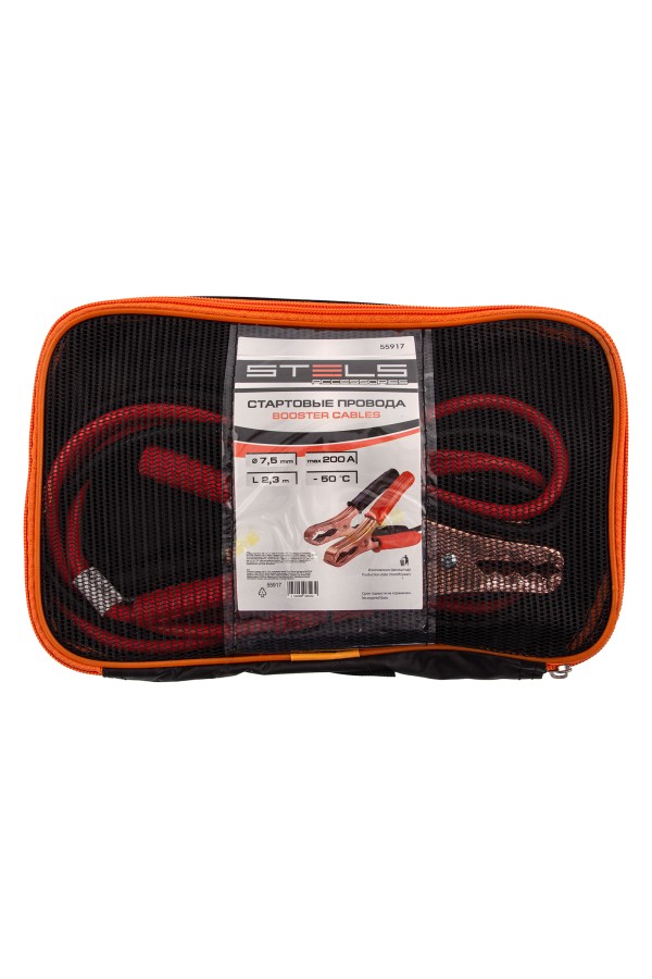 Провода стартовые, 200 А, 2.3 м, сумка на молнии Stels