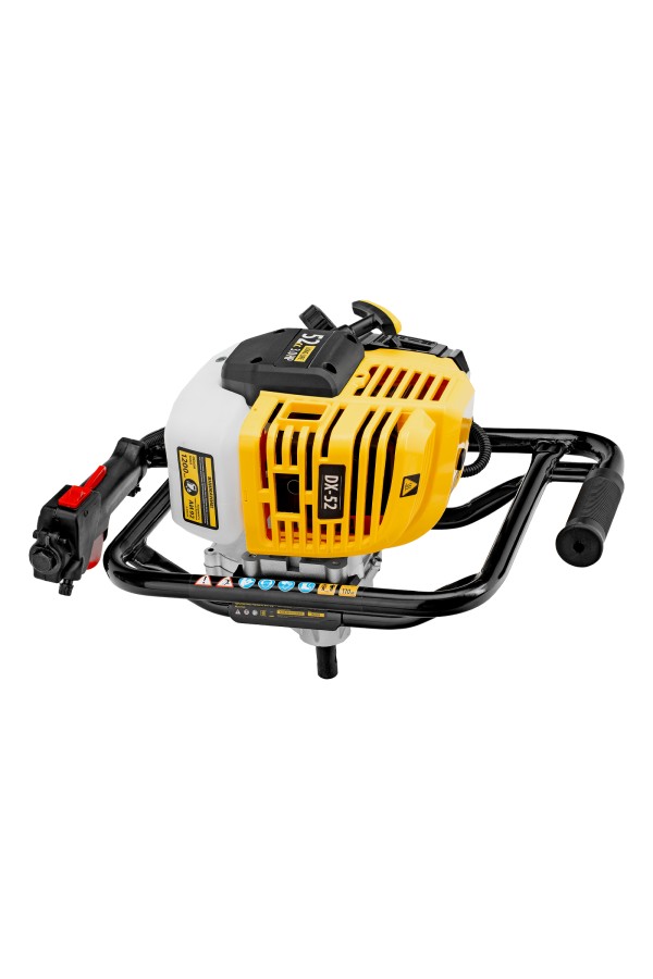 Мотобур DX-52, объём двигателя 52 см3, соединение 20 мм, без шнека Denzel