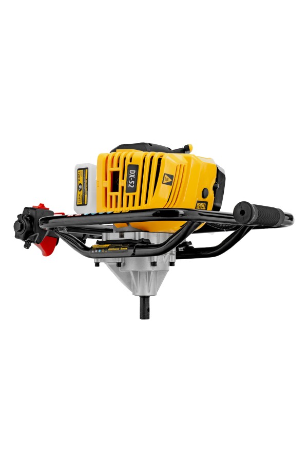 Мотобур DX-52, объём двигателя 52 см3, соединение 20 мм, без шнека Denzel