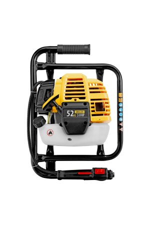 Мотобур DX-52, объём двигателя 52 см3, соединение 20 мм, без шнека Denzel