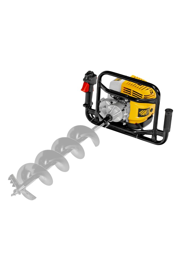 Мотобур DX-52, объём двигателя 52 см3, соединение 20 мм, без шнека Denzel