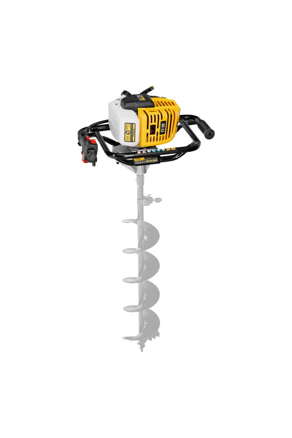 Мотобур DX-52, объём двигателя 52 см3, соединение 20 мм, без шнека Denzel