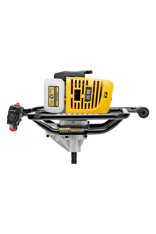 Мотобур DX-52, объём двигателя 52 см3, соединение 20 мм, без шнека Denzel