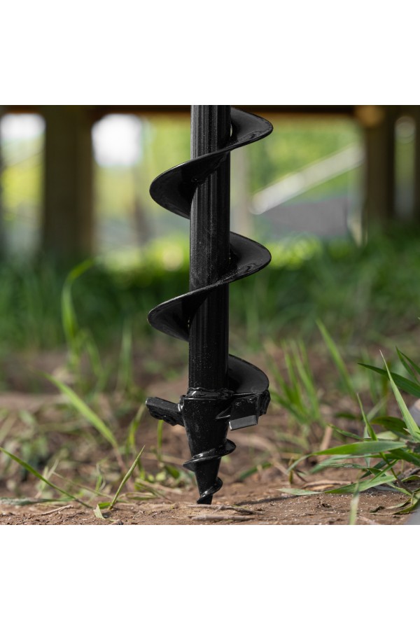 Шнек для грунта ER-80, диаметр 80 мм, длина 800 мм,соединение 20 мм, съемный нож Denzel