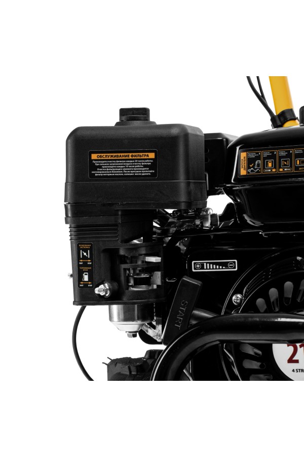 Мотоблок DPT-370X, 7 л.с, дисковое сцепление, ширина 90 см, глубина 35 см, фрез 3 х 4, ВОМ, передачи 3В/1Н Denzel