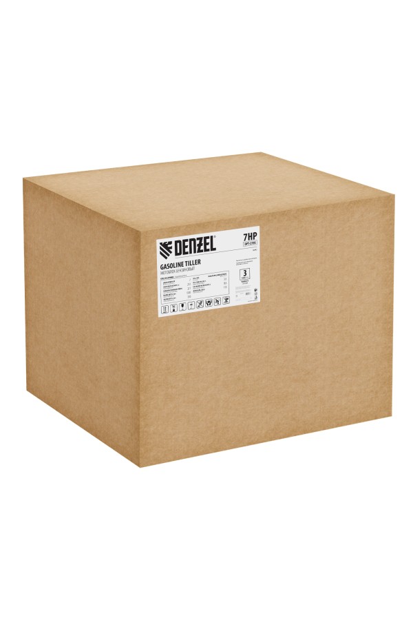 Мотоблок DPT-270S, 7 л.с., ремен.сцеп, фрез 3х4, ШОМ, передачи 2В/1Н Denzel