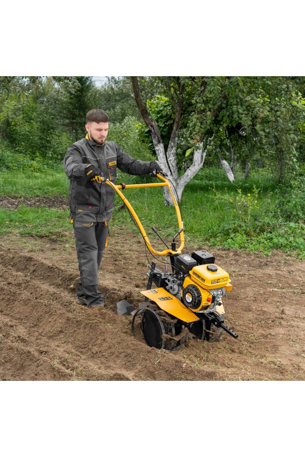 Мотоблок DPT-270S, 7 л.с., ремен.сцеп, фрез 3х4, ШОМ, передачи 2В/1Н Denzel