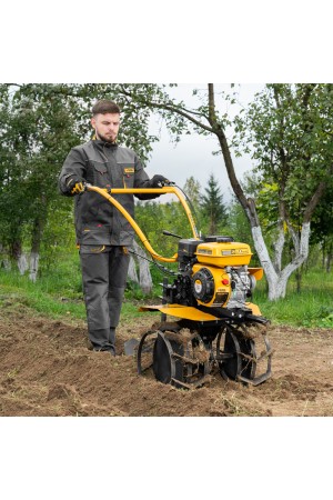 Мотоблок DPT-370S, 7 л.с., ремен.сцеп, фрез 3х4, ШОМ, передачи 3В/1Н Denzel