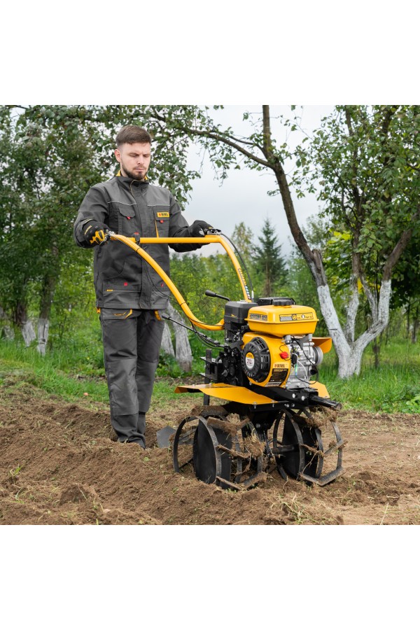 Мотоблок DPT-370S, 7 л.с., ремен.сцеп, фрез 3х4, ШОМ, передачи 3В/1Н Denzel