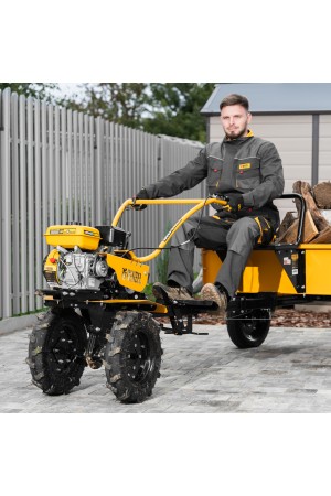 Мотоблок DPT-370S, 7 л.с., ремен.сцеп, фрез 3х4, ШОМ, передачи 3В/1Н Denzel
