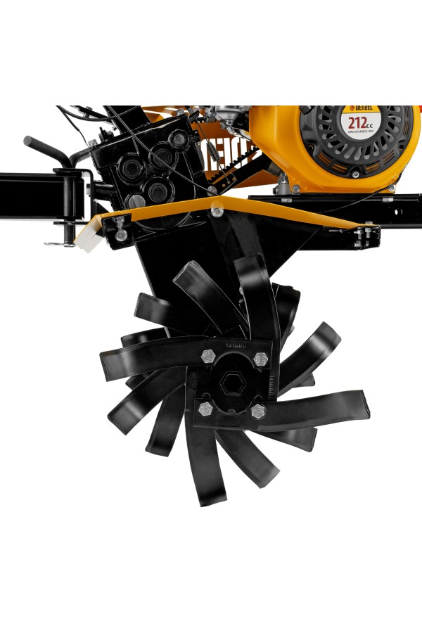 Мотоблок DPT-270SB, 7 л.с., ремен.сцеп, фрез 3х4, ШОМ, без колес, передачи 2В/1Н Denzel