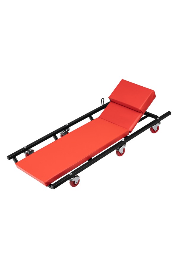 Лежак ремонтный на шести колесах, 1030 х 440 х 120 мм, поднимающийся подголовник Matrix