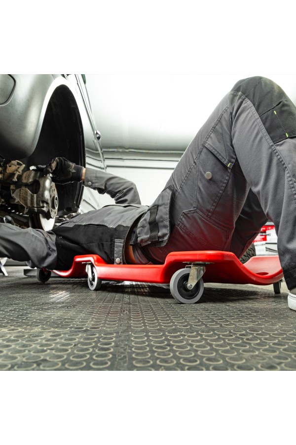 Лежак ремонтный на шести колесах, 1000 х 475 х 128 мм, пластиковый Matrix