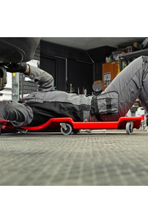 Лежак ремонтный на шести колесах, 1000 х 475 х 128 мм, пластиковый Matrix