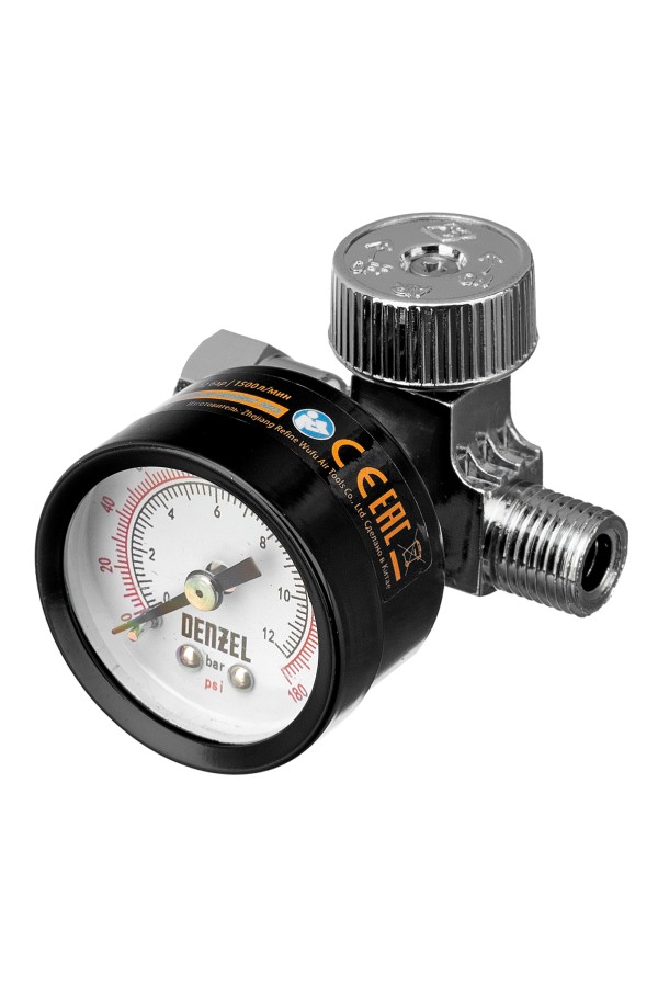 Регулятор давления с манометром для краскораспылителя K1500, 12 бар, 1/4