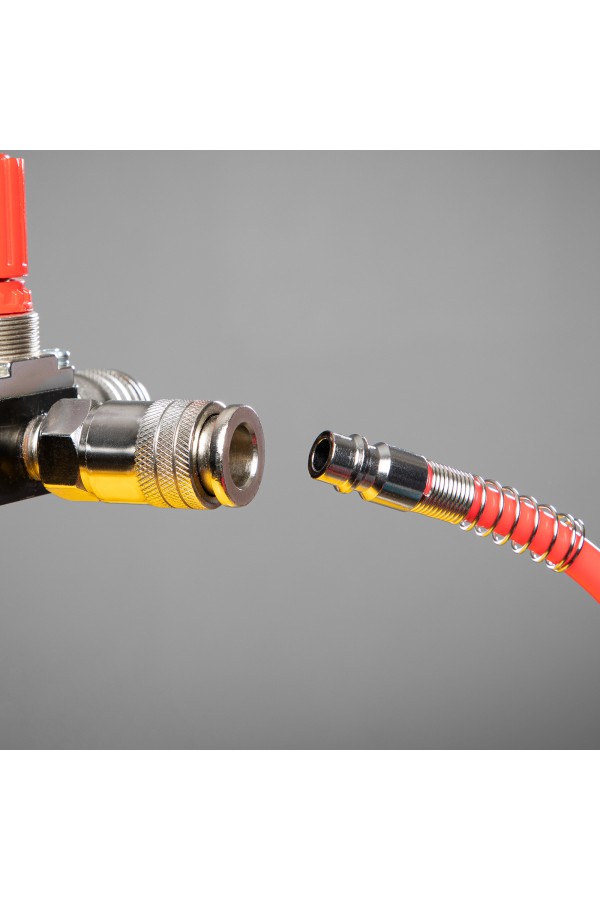 Шланг спиральный воздушный, 15 м, с быстросъемными соединениями Matrix