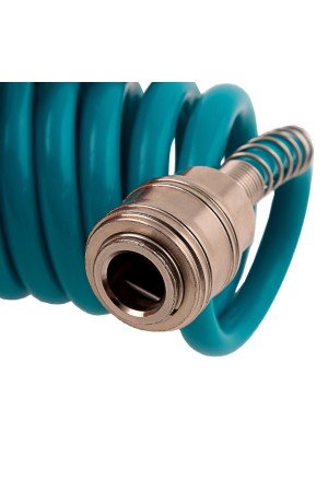 Полиуретановый спиральный шланг профессиональный BASF, 10 м, с быстросъемными соединениями Stels