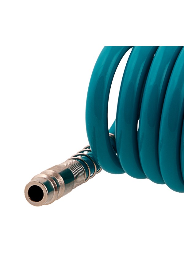 Полиуретановый спиральный шланг профессиональный BASF, 10 м, с быстросъемными соединениями Stels