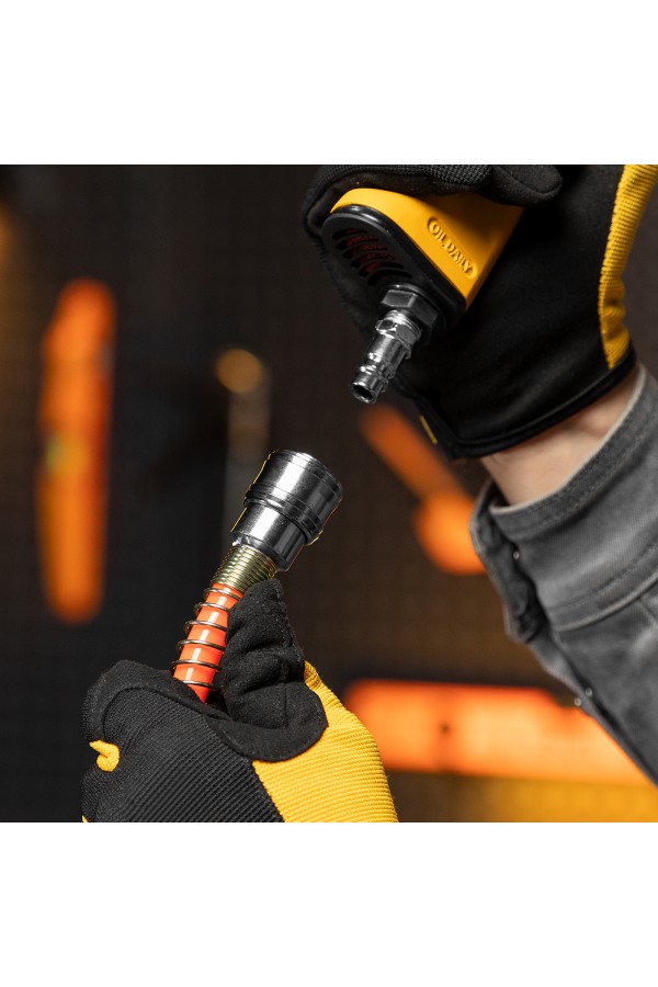 Шланг спиральный воздушный 8 х 12 мм, 18 бар, с быстросъемными соединениями, 10м Stels