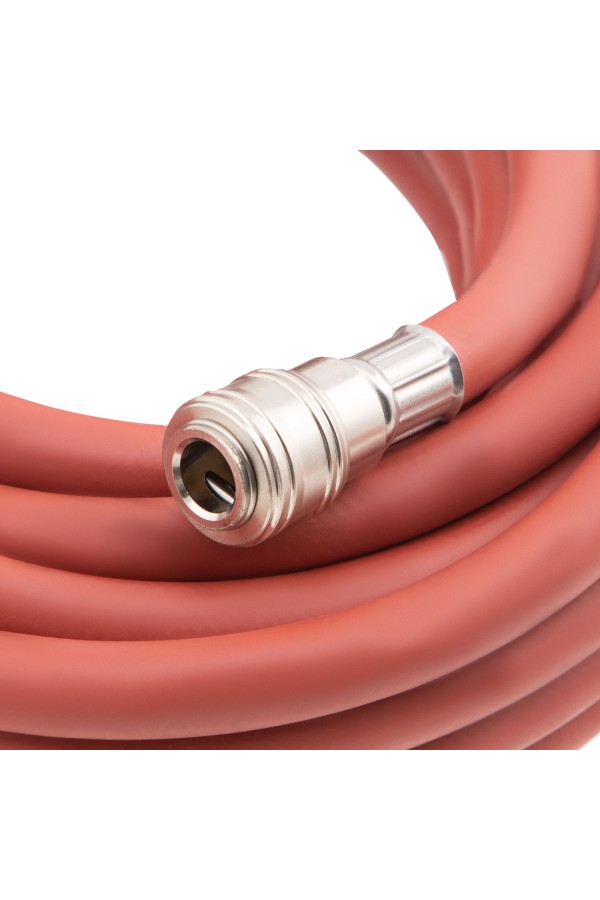 Шланг пневматический резиновый, 10 x 16 мм, 24 бар, армированный, быстросъемное соединение, 10 м Stels