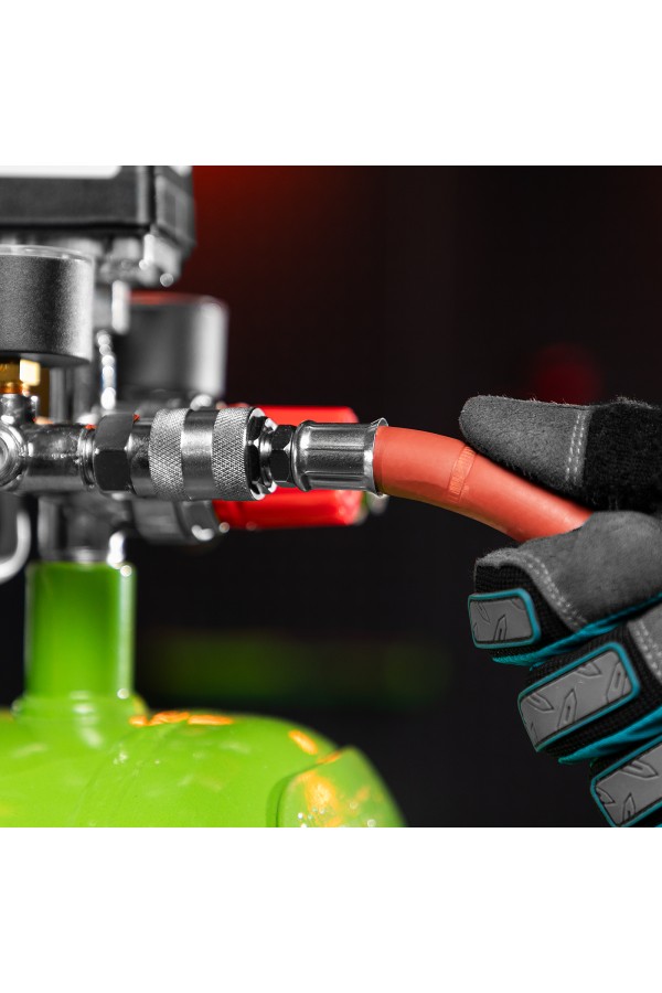 Шланг пневматический резиновый, 10 x 16 мм, 24 бар, армированный, быстросъемное соединение, 10 м Stels