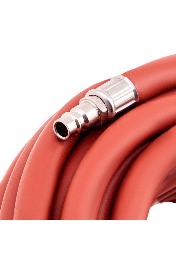 Шланг пневматический резиновый, 10 x 16 мм, 24 бар, армированный, быстросъемное соединение, 20 м Stels