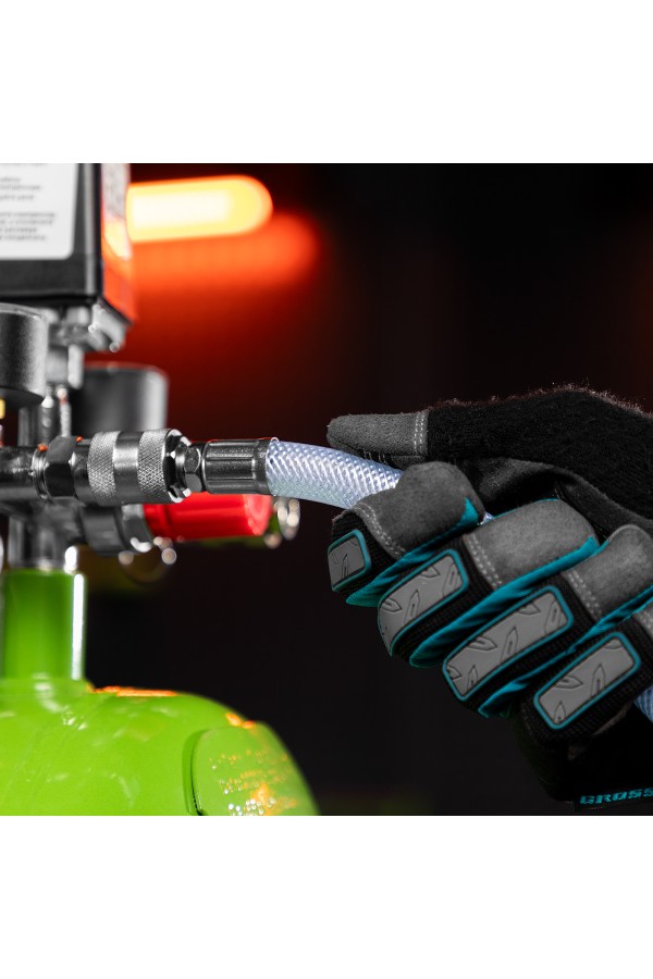 Шланг пневматический ПВХ, 10 x 16 мм, 18 бар, армированный, прозрачный, быстросъемное соединение, 15 м Stels