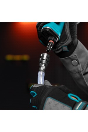 Шланг пневматический ПВХ, 10 x 16 мм, 18 бар, армированный, прозрачный, быстросъемное соединение, 15 м Stels